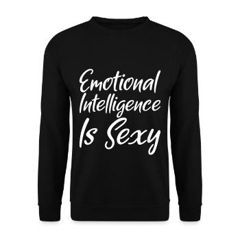 Emotional Intelligence Is Sexy 4 - Unisex Sweatshirt - black - Front - Alina (178cm) & Michal (187cm)