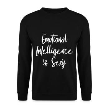 Emotional Intelligence Is Sexy 2 - Unisex Sweatshirt - black - Front - Alina (178cm) & Michal (187cm)