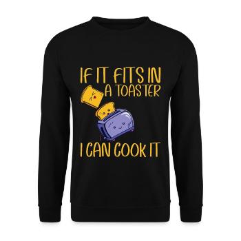 If It Fits In A Toaster, I Can Cook It - Unisex Sweatshirt - black - Front - Alina (178cm) & Michal (187cm)