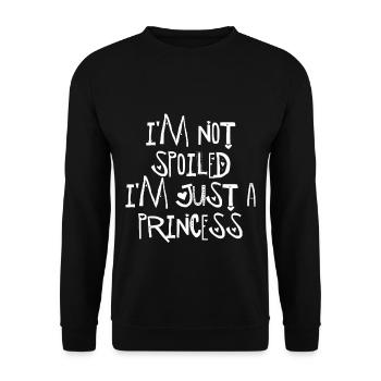 I'm Not Spoiled I'm Just A Princess 4 - Unisex Pullover - Schwarz - Vorne - Alina (178cm) & Michal (187cm)