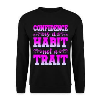 La confiance est une habitude, pas un trait - Sweat-shirt Unisexe - noir - Devant - Alina (178cm) & Michal (187cm)