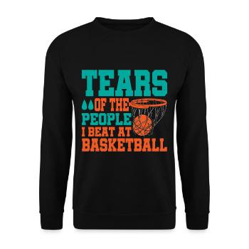 Tears Of The People I Beat At Basketball - Unisex Sweatshirt - black - Front - Alina (178cm) & Michal (187cm)