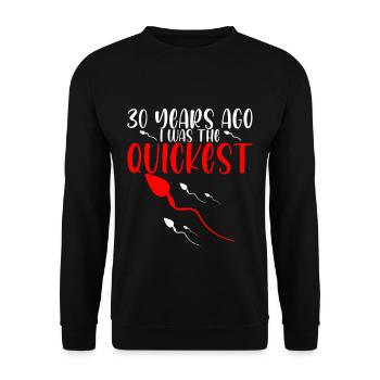 Il y a 30 ans, j’étais le plus rapide 2 - Sweat-shirt Unisexe - noir - Devant - Alina (178cm) & Michal (187cm)