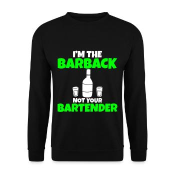 I'm The Barback Not Your Bartender 3 - Unisex Sweatshirt - black - Front - Alina (178cm) & Michal (187cm)