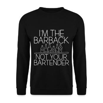 I'm The Barback Not Your Bartender - Unisex Sweatshirt - black - Front - Alina (178cm) & Michal (187cm)