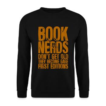 Les nerds du livre ils deviennent rares Premières éditions 2 - Sweat-shirt Unisexe - noir - Devant - Alina (178cm) & Michal (187cm)