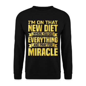 I'm On That New Diet Where You Eat Everything - Unisex Sweatshirt - black - Front - Alina (178cm) & Michal (187cm)