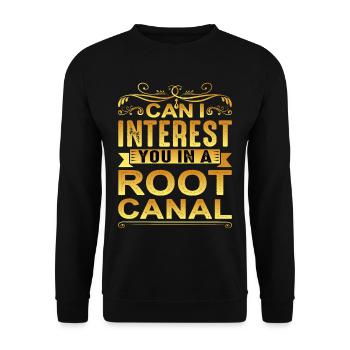 Can I Interest You In A Root Canal - Unisex Pullover - Schwarz - Vorne - Alina (178cm) & Michal (187cm)