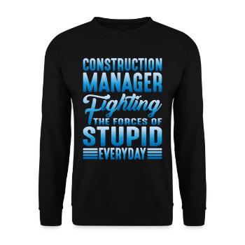 Directeur de la construction, Fighting Forces Of Stupid 2 - Sweat-shirt Unisexe - noir - Devant - Alina (178cm) & Michal (187cm)