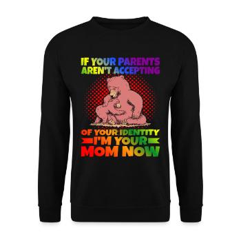 If Your Parents Aren't Accepting Of Your Identity1 - Unisex Pullover - Schwarz - Vorne - Alina (178cm) & Michal (187cm)
