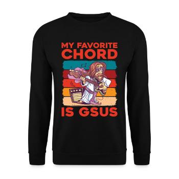 My Favorite Chord Is Gsus - Unisex Sweatshirt - black - Front - Alina (178cm) & Michal (187cm)