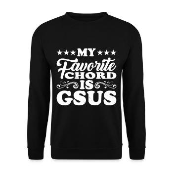 My Favorite Chord Is Gsus 2 - Unisex Sweatshirt - black - Front - Alina (178cm) & Michal (187cm)