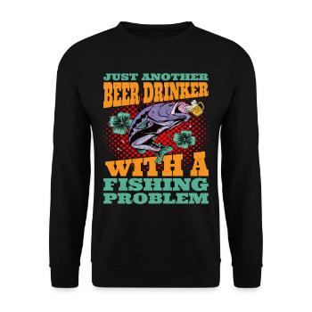 Juste un autre buveur de bière avec un problème de pêche 2 - Sweat-shirt Unisexe - noir - Devant - Alina (178cm) & Michal (187cm)