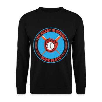 Mon cœur est derrière la plaque de la maison - Sweat-shirt Unisexe - noir - Devant - Alina (178cm) & Michal (187cm)