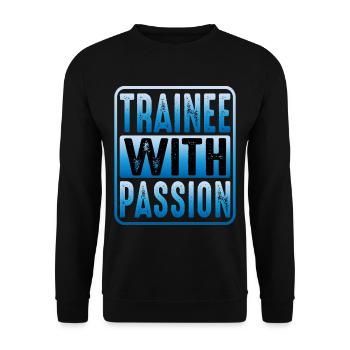 Trainee With Passion - Unisex Sweatshirt - black - Front - Alina (178cm) & Michal (187cm)