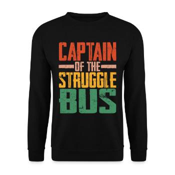 Captain Of The Struggle Bus 4 - Unisex Sweatshirt - black - Front - Alina (178cm) & Michal (187cm)