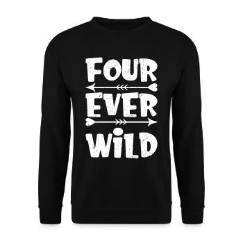 Four Ever Wild 36 - Unisex Pullover - Schwarz - Vorne - Alina (178cm) & Michal (187cm)