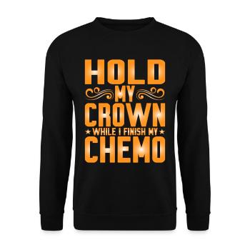 Tenez ma couronne pendant que je termine ma chimio 40 - Sweat-shirt Unisexe - noir - Devant - Alina (178cm) & Michal (187cm)