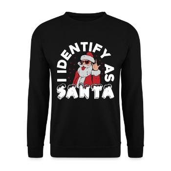 I Identify As Santa 13 - Unisex Sweatshirt - black - Front - Alina (178cm) & Michal (187cm)