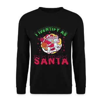 I Identify As Santa 12 - Unisex Sweatshirt - black - Front - Alina (178cm) & Michal (187cm)