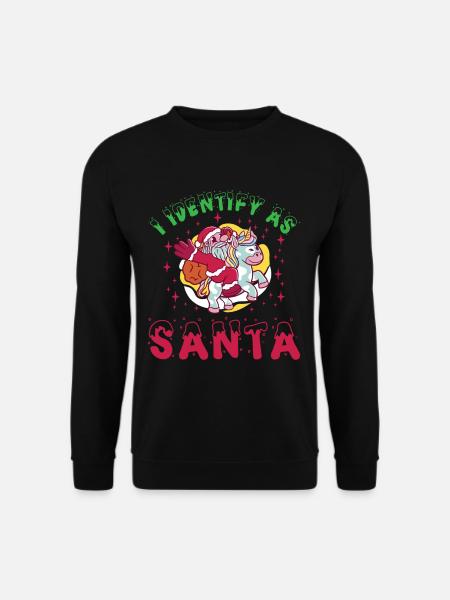 I Identify As Santa 12 - Unisex Sweatshirt - black