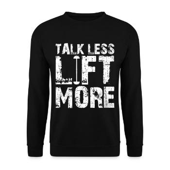 Parler moins soulever plus 8 - Sweat-shirt Unisexe - noir - Devant - Alina (178cm) & Michal (187cm)