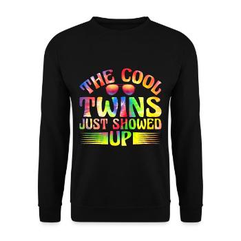 The Cool Twins Just Showed Up 20 - Unisex Sweatshirt - black - Front - Alina (178cm) & Michal (187cm)