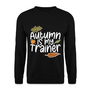 Autumn Is My Trainer 3 - Unisex Sweatshirt - black - Front - Alina (178cm) & Michal (187cm)