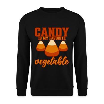 Candy Is My Favorite Vegetable 4 - Unisex Pullover - Schwarz - Vorne - Alina (178cm) & Michal (187cm)