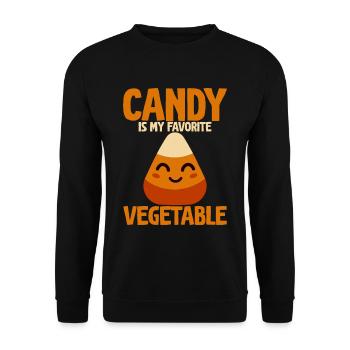 Candy Is My Favorite Vegetable - Unisex Sweatshirt - black - Front - Alina (178cm) & Michal (187cm)