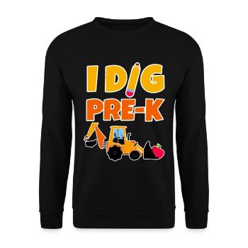 I Dig Pre-K 4 - Unisex Pullover - Schwarz - Vorne - Alina (178cm) & Michal (187cm)