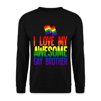 J’aime mon super frère gay 4 - Sweat-shirt Unisexe - noir - Devant - Alina (178cm) & Michal (187cm)