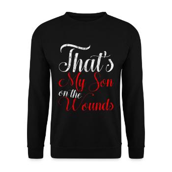 C’est mon fils sur le monticule 3 - Sweat-shirt Unisexe - noir - Devant - Alina (178cm) & Michal (187cm)