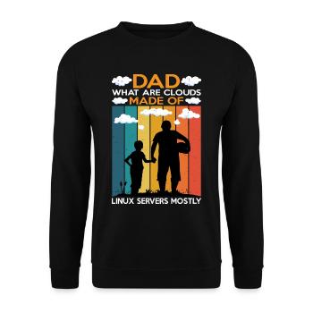 What Are Clouds Made Of, Linux Servers Mostly 7 - Unisex Sweatshirt - black - Front - Alina (178cm) & Michal (187cm)
