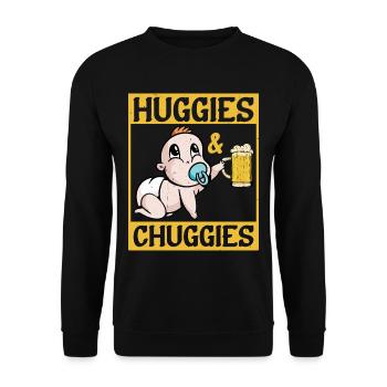 Huggies and Chuggies 20 - Unisex Sweatshirt - black - Front - Alina (178cm) & Michal (187cm)