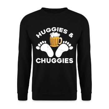Huggies and Chuggies 21 - Unisex Sweatshirt - black - Front - Alina (178cm) & Michal (187cm)
