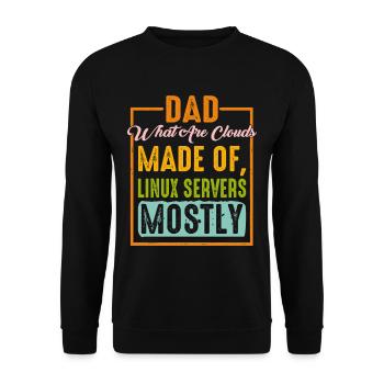 What Are Clouds Made Of, Linux Servers Mostly 9 - Unisex Sweatshirt - black - Front - Alina (178cm) & Michal (187cm)