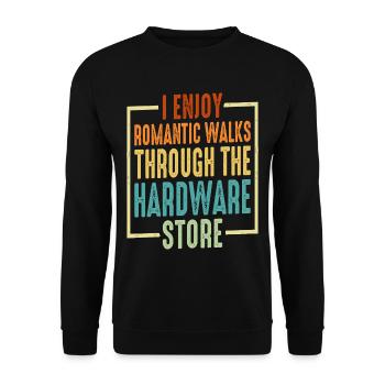 Romantic Walks Through The Hardware Store 23 - Unisex Sweatshirt - black - Front - Alina (178cm) & Michal (187cm)