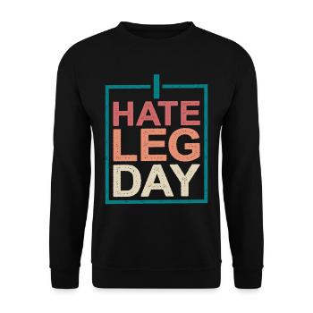 Je déteste les jambes Jour 10 - Sweat-shirt Unisexe - noir - Devant - Alina (178cm) & Michal (187cm)