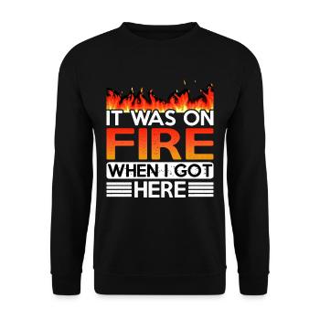 Il était en feu quand je suis arrivé ici 5 - Sweat-shirt Unisexe - noir - Devant - Alina (178cm) & Michal (187cm)