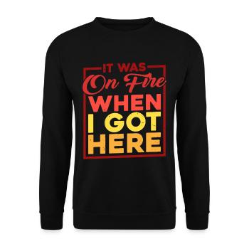 Il était en feu quand je suis arrivé ici 6 - Sweat-shirt Unisexe - noir - Devant - Alina (178cm) & Michal (187cm)