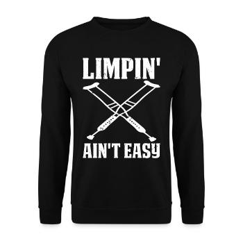 Limpin' Ain't Easy 20 - Unisex Sweatshirt - black - Front - Alina (178cm) & Michal (187cm)
