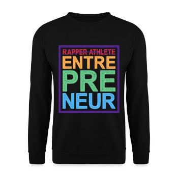 Rapper Athlete Entrepreneur 21 - Unisex Sweatshirt - black - Front - Alina (178cm) & Michal (187cm)