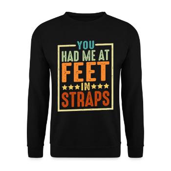 Tu m’avais aux pieds dans les sangles 6 - Sweat-shirt Unisexe - noir - Devant - Alina (178cm) & Michal (187cm)