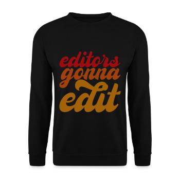Les éditeurs vont modifier - Sweat-shirt Unisexe - noir - Devant - Alina (178cm) & Michal (187cm)