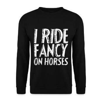 Je monte fantaisie sur des chevaux - Sweat-shirt Unisexe - noir - Devant - Alina (178cm) & Michal (187cm)