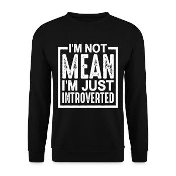 Je ne suis pas méchant que je suis juste introverti 2 - Sweat-shirt Unisexe - noir - Devant - Alina (178cm) & Michal (187cm)