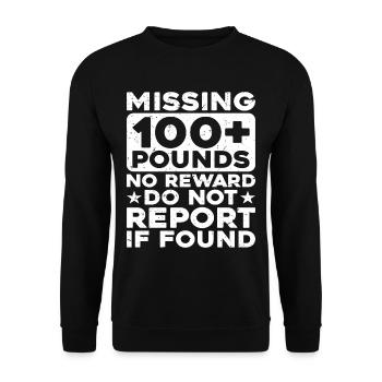 100+ livres manquantes, pas de récompense, ne pas signaler - Sweat-shirt Unisexe - noir - Devant - Alina (178cm) & Michal (187cm)
