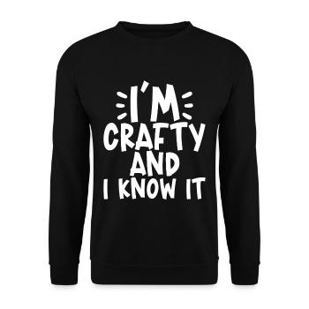 I'm Crafty And I Know It - Unisex Sweatshirt - black - Front - Alina (178cm) & Michal (187cm)