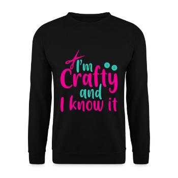 I'm Crafty And I Know It 2 - Unisex Sweatshirt - black - Front - Alina (178cm) & Michal (187cm)